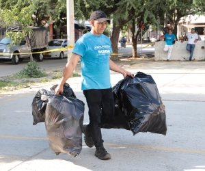 Los samarios se sumaron a la campaña contra el plástico. 