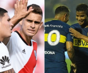 Colombianos de River Plate y Boca Juniors.