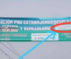 Valla discrimintaria en Bucaramanga.