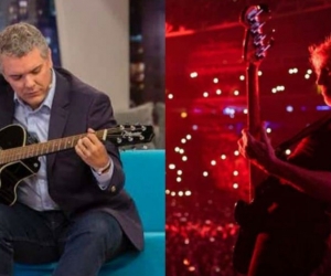 Iván Duque- Presidente de Colombia y Roger Waters exvocalista de Pink Floyd