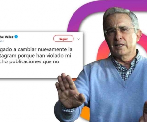 Álvaro Uribe, denuncia que su Instagram fue hackeado.