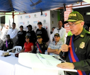 Las autoridades de Policía y militares visitaron el corregimiento de Palmor. 