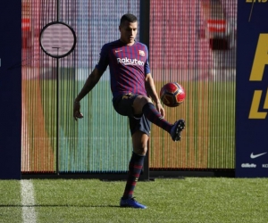 Jeison Murillo durante su presentación en el Camp Nou. 