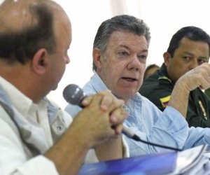 Juan Manuel Santos en Arauca. 