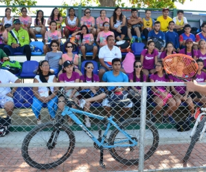 Alcalde Rafael Martínez, durante la entrega de escenarios deportivos.