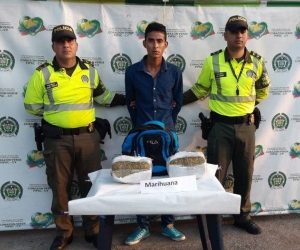 Rubén Rodríguez, capturado por transportar marihuana.