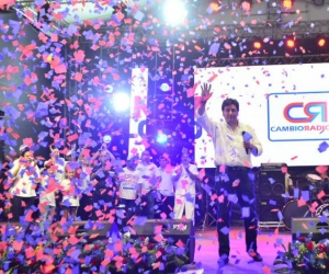 Fabián Castillo, durante su cierre de campaña. 