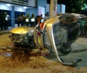 Accidente presentado en la Avenida del Libertador.