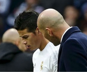 James Rodríguez y zinedine zidane.