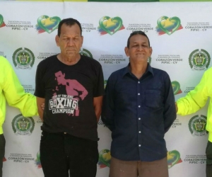 Los capturados José Rafael Navarro Martínez y a Farid Antonio Rodríguez Páez.