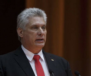 Miguel Díaz-Canel fue elegido hoy presidente de Cuba por la Asamblea Nacional.