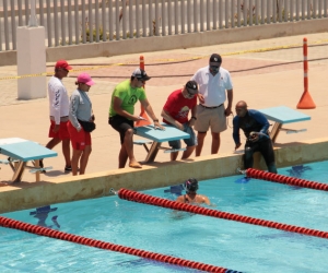 Tres deportistas de apnea batieron récords este sábado.