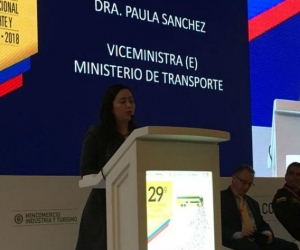 Viceministra de Transporte en la edición 29 del Congreso Nacional de Transporte y Turismo.