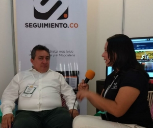 Omar García, Presidente de Cotelco Magdalena, durante la entrevista con nuestra periodista Hellen Lara Garizao.