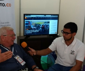 Elías George en entrevista con Seguimiento.co durante el cubrimiento especial del 1er Encuentro de la Cadena Turística del Caribe Colombiano.