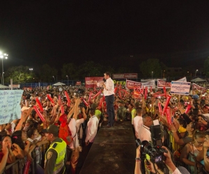 El candidato presidencial congregó una de las mayores manifestaciones políticas de su campaña.  