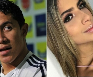 Michael Ortega, futbolista, y Michelle Delgado, modelo.