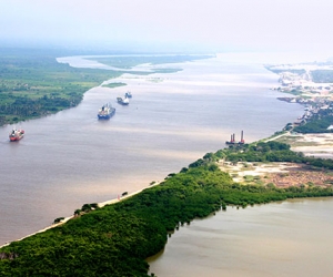 Desembocadura del río Magdalena. 