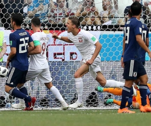  Jugadores de Polonia celebran el gol ante Japón. 