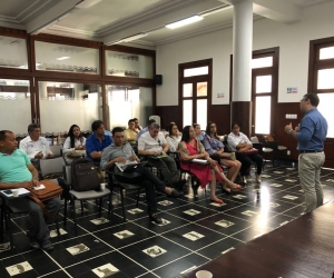 Aspecto de la reunión desarrollada en las instalaciones de la Gobernación del Magdalena.