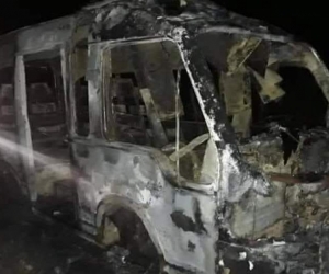Así quedó el bus. 