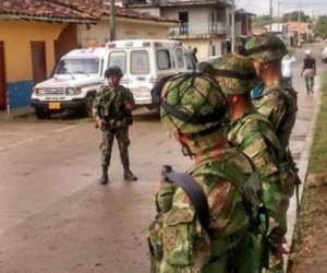 El Ejército en el municipio de El Tarra.