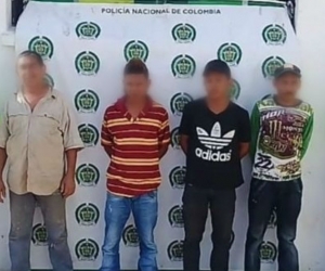 Hombres capturados en El Difícil.