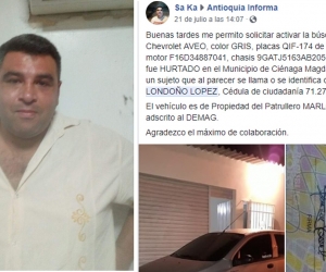 Juan Camilo Londoño, fue denunciado en facebook por estafa. 