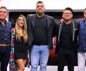De izquierda a derecha: Ismael Barrios, Angelica Martínez, Rolando Ochoa, Arlintong Cordero y Jairo Martínez, jurados del concurso.