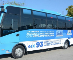 Modelo de bus que circulará en la capital del Magdalena.