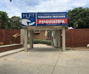 Entrada de la unidad psiquiátrica del hospital Troconis.