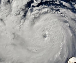  Así es visto el huracán Florence aproximándose a Carolina del Norte y Carolina del Sur. 