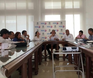 Aspecto de la reunión desarollada en las instalaciones de la Gobernación del Magdalena.
