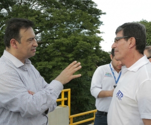 El subdirector del Departamento Nacional de Planeación (DNP), Diego Dorado Hernández, durante su visita a Santa Marta.