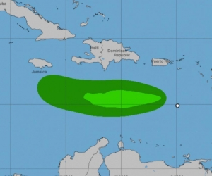 Así se ve el viento de 'Isaac' en el Caribe.