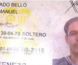 Documento de identidad de José Manuel Morgado Bello, hombre asesinado.