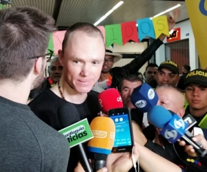 Chris Froome en su llegada a Medellín.