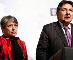 El Fiscal Néstor Humberto Martínez y la Vicefiscal María Paulina Riveros.