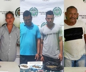 Las personas fueron dejadas a disposición de la Fiscalía General de la Nación, para que se les defina su situación judicial por el delito de tráfico, fabricación o porte de estupefacientes.