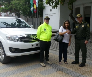 Vehículo recuperado por los uniformados.