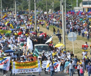 Marcha del 21N en Santa Marta.