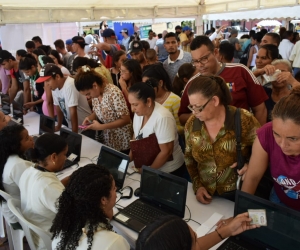 Feria para migrantes en Santa Marta