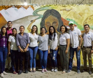 Entrega del mural del Bicentenario.