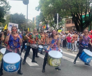 Movilización del paro nacional en Medellín