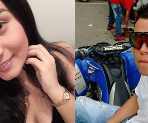 Yesica Mora y Antony de Jesús Lara, dos de los jóvenes fallecidos en el accidente.