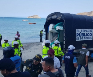 Bicicletas marinas decomisadas en El Rodadero.