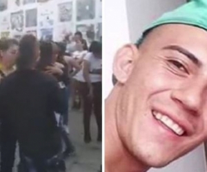 Familiares y amigos despidieron con una 'rumba' a Maicol Rodolfo Gómez Espíndola, de 19 años.