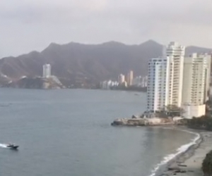 Momento en que los Guardacostas perseguían a los pescadores que usaron dinamita. 