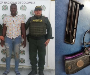 Róbinson Banguera Banguera fue capturado por porte ilegal de armas y lesiones personales.