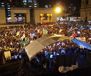 Apoyo a la JEP en la Plaza de Bolívar.